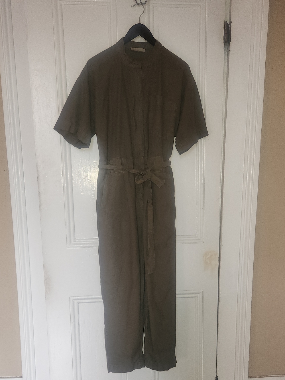 Everlane Organic Cotton Jumpsuit in Olive